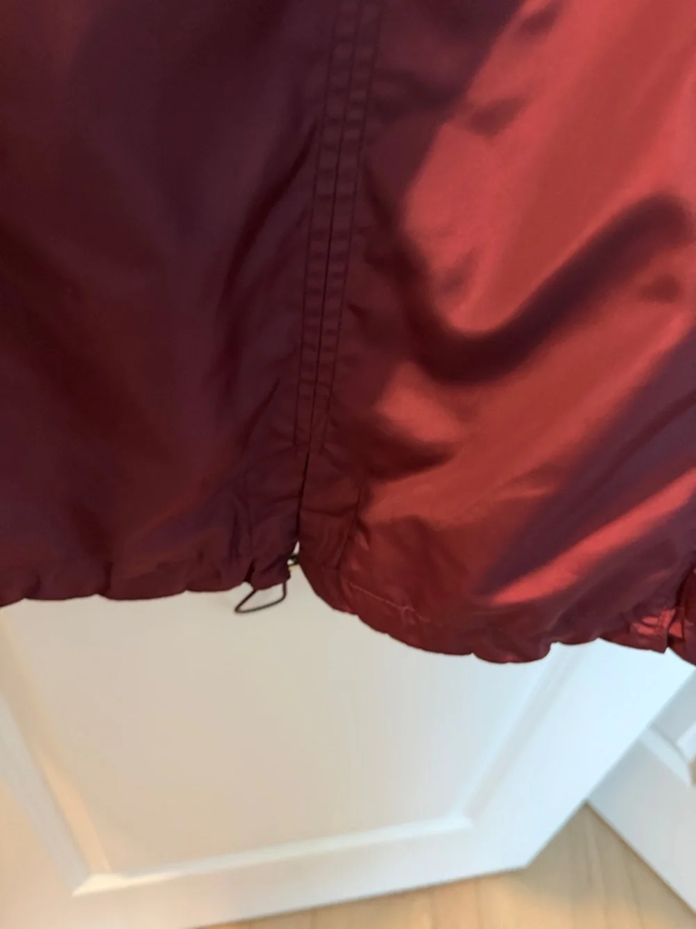 Michael Kors Women's Maroon Rain Jacket with Gold Hardware - Picture 7 of 9